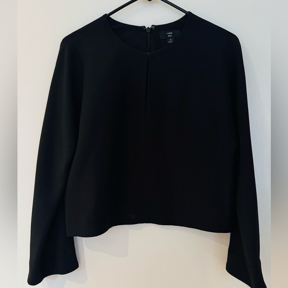 J. Crew Elegant Black Blouse